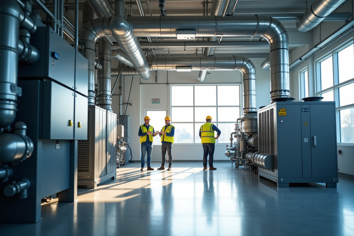 Salle technique moderne avec systeme DRV et engineers